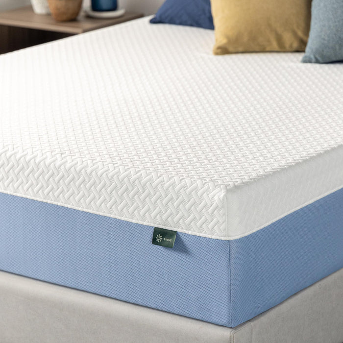 ZINUS 10 Inch Cooling Essential Memory Foam Mattress [New Version], Queen, Fiberglass Free, Medium Feel, Cooling Airflow Memory Foam, Certified Safe Foams & Fabric, Mattress in A Box