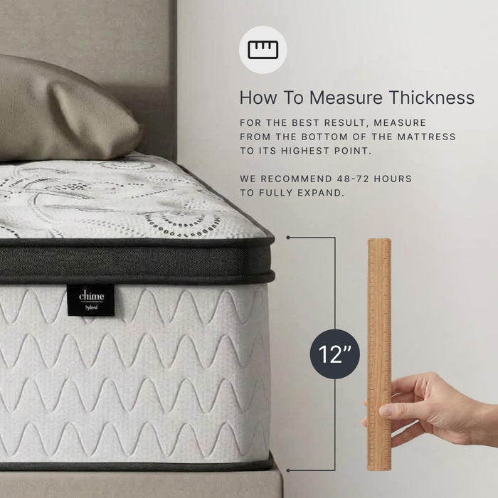 Signature Design by Ashley Queen Size Chime 10 Inch Medium Firm Memory Foam Mattress with Green Tea & Charcoal Gel for Pressure Relief, Fiberglass Free, Mattress In A Box
