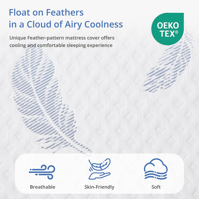 EGOHOME Firm Queen Mattress 12 Inch Memory Foam Mattresses Bed in a Box with Gel Foam and Removeable Fiberglass Free Cover for Cool Sleep and Back Pain Relief, CertiPUR-US Certified, Blue