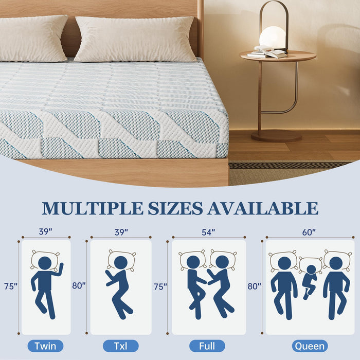 EYN Twin XL Memory Foam Mattress, 5 Inch Twin XL Bed Mattresses in a Box, Relieve Pressure with Medium Support, CertiPUR-US Certified, 80''L x 38''W