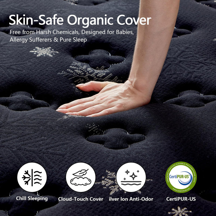 Full Mattress, 12 Inch Full Size Mattress in a Box, with Pocket Springs & Cooling Memory Foam, Hybrid Firm Mattresses– Motion Isolation & Pressure Relief, CertiPUR-US Certified, 75"L x 54"W