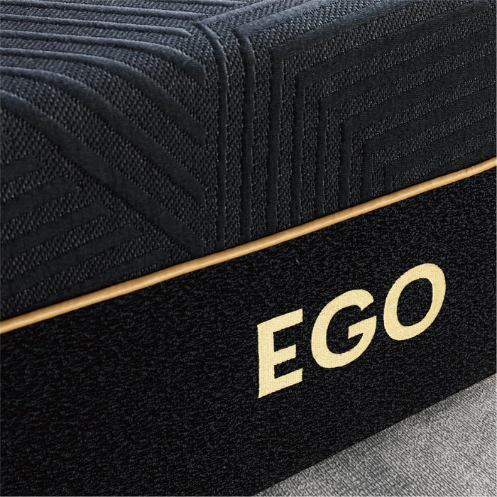 EGOHOME 14 Inch King Size Memory Foam Mattress for Back Pain, Cooling Copper Gel Bed in a Box, Foam Made in USA, CertiPUR-US Certified, Therapeutic Medium Firm, 76x80x14 Black