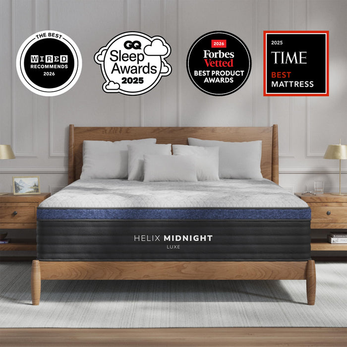 Helix Midnight Luxe with GlacioTex Cooling Mattress, Queen