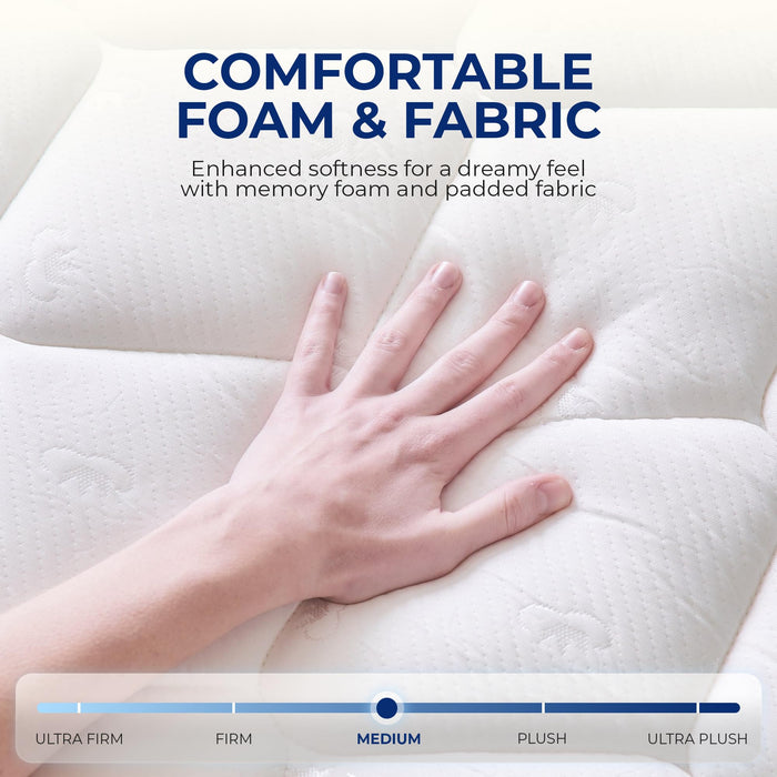 Neo Sleep Queen Size Mattress, 12 Inch Hybrid Comfort & Supportive Mattress in a Box, Cooling Gel Memory Foam and Pocket Springs with Pressure Relief, CertiPUR-US Certified, Medium Firm