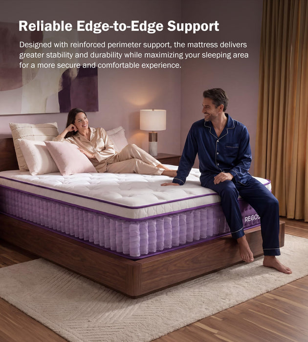 Queen Mattress 14 Inch Hybrid Mattress in a Box for Side Sleeper Soft Plush