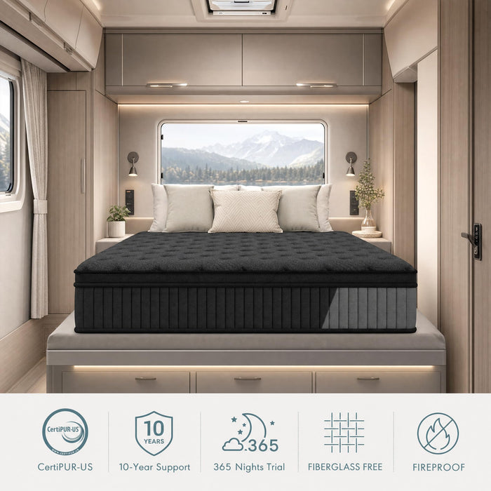 Bonvivre 14 Inch Twin Mattress,Medium Firm Feel,Euro Top