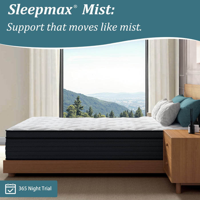 Sleepmax Queen Mattress 14 Inch, Cooling Pain Relief Hybrid Mattresses