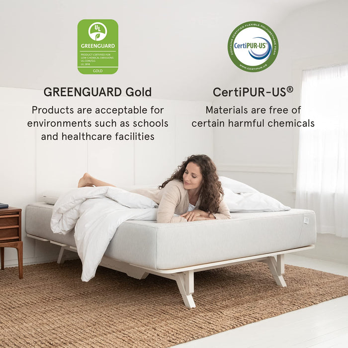 Nod Hybrid by Tuft & Needle Plush 10" Twin Size Mattress in a Box, Breathable Adaptive Foam, Supportive Pocketed Coils, 100 Night Trial, Fiberglass Free, CertiPUR-US, 10-Year Limited Warranty