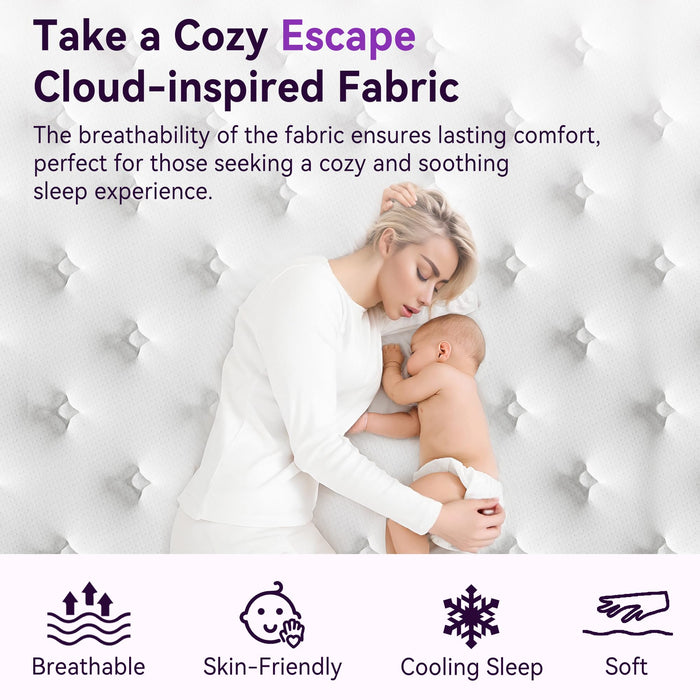 Susalt 12 Inch Queen Size Hybrid Mattress in a Box, CertiPUR-US Certified Mattress with Gel Memory Foam and Pocket Springs,Pressure Relief &Medium Firm,100-Night Trial