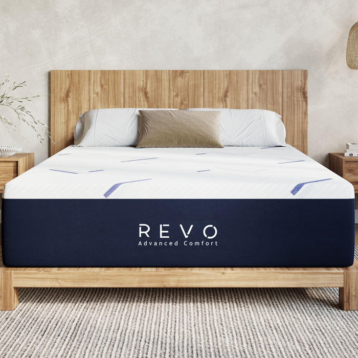 REVO Sleep 14-inch Queen Gel Memory Foam Mattress - Cooling Queen Mattress with Superior Comfort and Posture Support