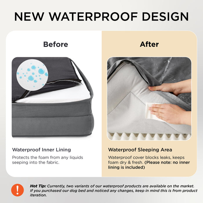 Bedsure Orthopedic Dog Beds Large Sized Dog - Washable Large Dogs Bed Waterproof, Big Comfort Dogs Couch Sofa with Washable Removable Cover, Supportive Foam Pet Bed with Nonskid Bottom