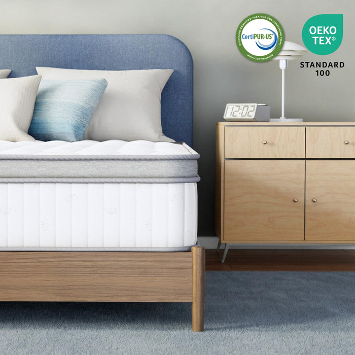Neo Sleep Queen Size Mattress, 12 Inch Hybrid Comfort & Supportive Mattress in a Box, Cooling Gel Memory Foam and Pocket Springs with Pressure Relief, CertiPUR-US Certified, Medium Firm