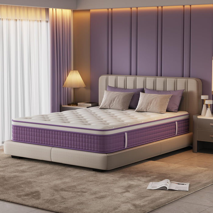 Susalt 12 Inch Queen Size Hybrid Mattress in a Box, CertiPUR-US Certified Mattress with Gel Memory Foam and Pocket Springs,Pressure Relief &Medium Firm,100-Night Trial