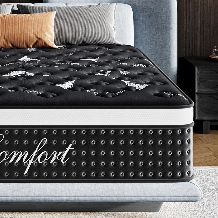 Full Mattress, 12 Inch Full Size Mattress in a Box, with Pocket Springs & Cooling Memory Foam, Hybrid Firm Mattresses– Motion Isolation & Pressure Relief, CertiPUR-US Certified, 75"L x 54"W