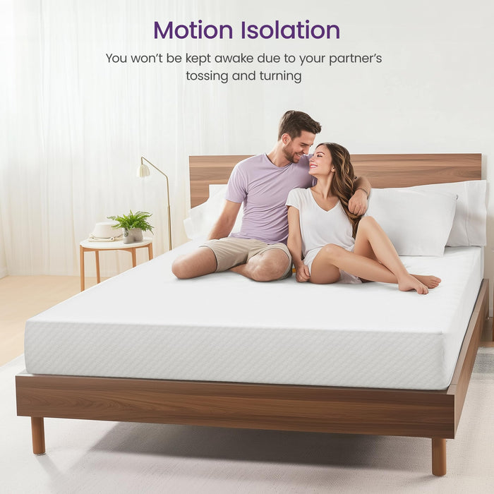 GAESTE 8 Inch Queen Cooling Gel Memory Foam Mattress for Cool Sleep Medium Firm CertiPUR-US Certified Foam, Mattress in a Box Pressure Relief Removable Cover No Fiberglass (Queen, 8 in)