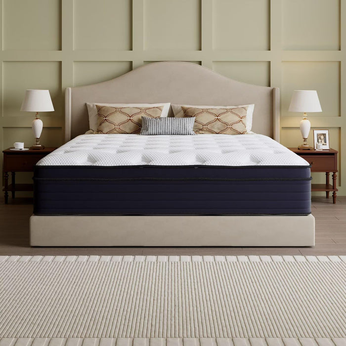 RWAEZYBLUX Queen Mattress, 14 Inch Hybrid Memory Foam Mattress in a Box, Cooling Gel for Pressure Relief & Back Pain Support, CertiPUR-US Certified, Medium Firm Bed, Breathable Comfort Sleep