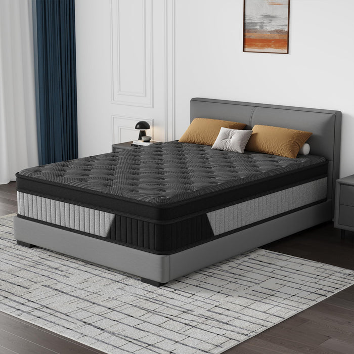 14 Inch Hybrid Mattress -Queen Memory Foam & Individual Pocket Springs - Medium Firm Hybird Mattress for Motion Isolation & Pressure Relief - Cool Gel Infused for Hot Sleepers