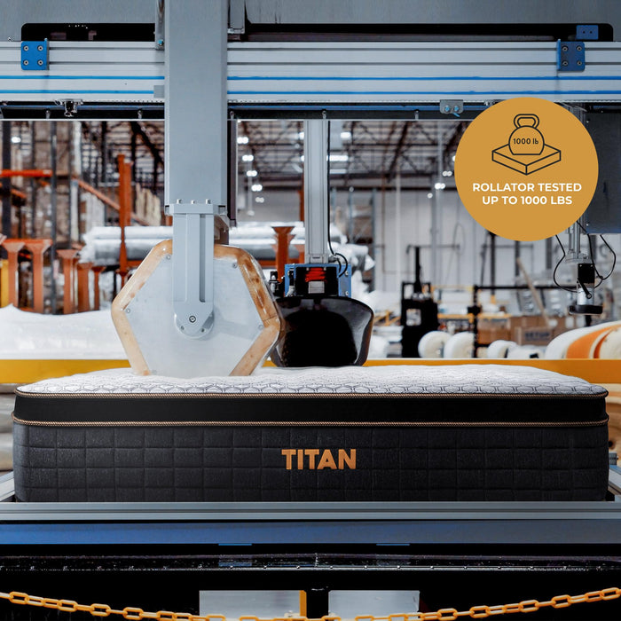 Brooklyn Bedding Titan 14.5" Elite Plus Size Sleeper Twin XL Mattress|Enhanced Cooling |Medium Firm | Memory Foam Hybrid |120-Night Trial