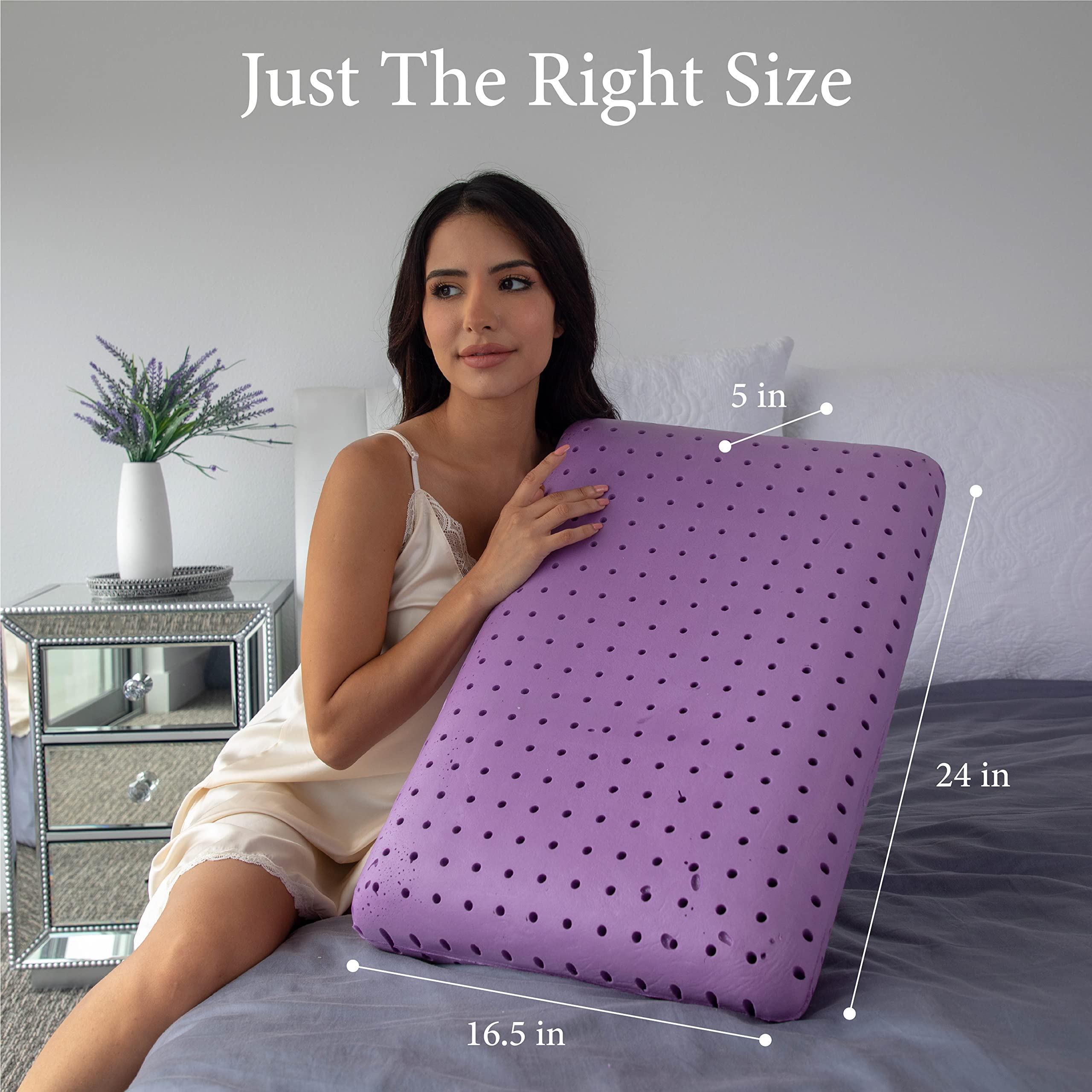 ライラックドリーマー　通気性の良いメモリーフォーム　紫色 PharMeDoc Pharmedoc Cooling Memory Foam Pillows, 2 Pack, Ventilated Lilac