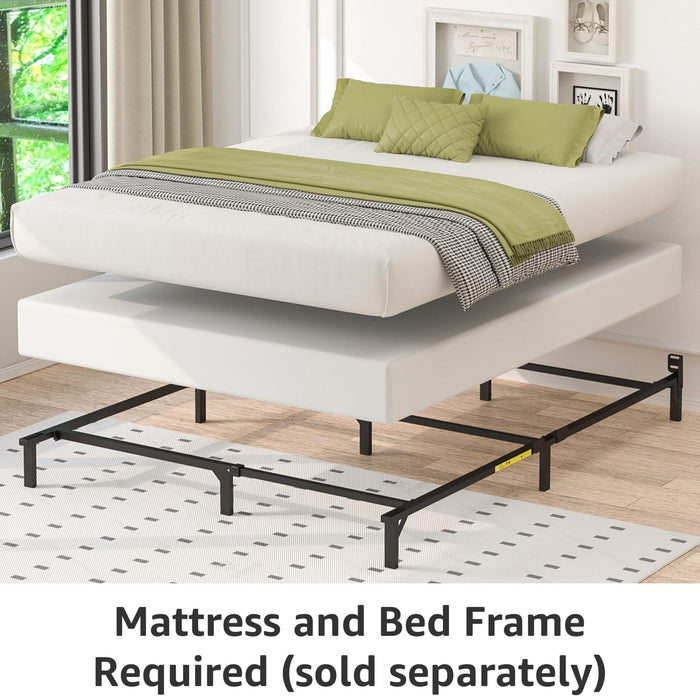 Amazon Basics Smart Box Spring Bed Base, 5-Inch Height Mattress Foundation, Tool-Free Easy Assembly, King, 79" x 75.5" x 5", White
