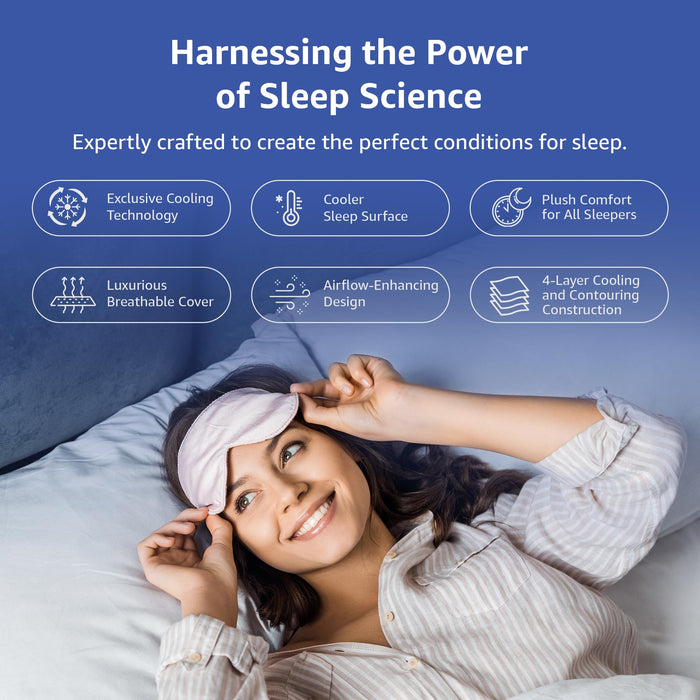 ROOST SLEEP Cool Cloud 12-Inch Queen Mattress, Gel Memory Foam for Back Pain Relief & Cool Sleep, Medium Plush, CertiPUR-US Certified, Made in USA, Bed in a Box
