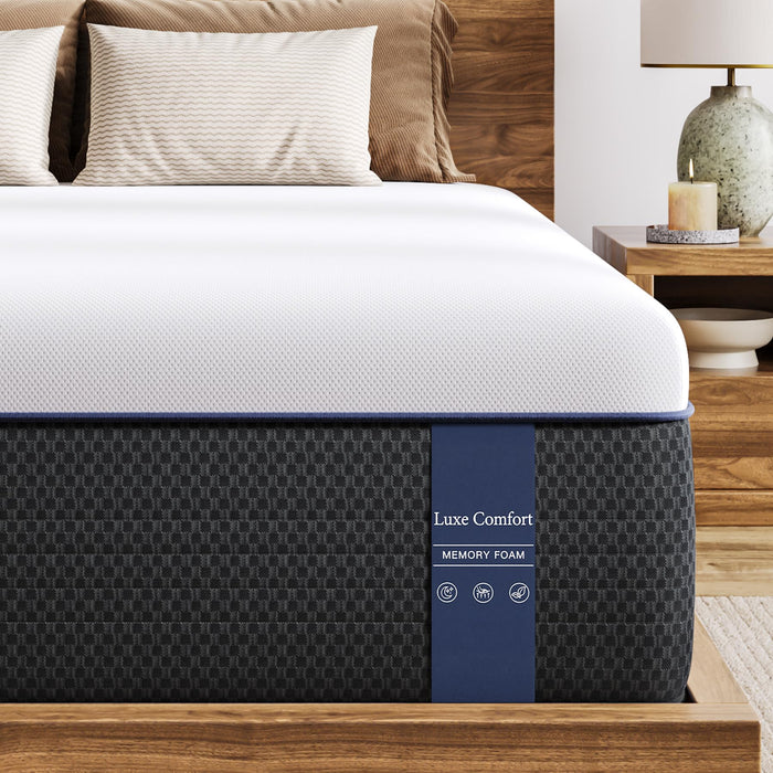 VISCOFLEX Queen Memory Foam Mattress 14 Inch - Extra Firm Mattress Queen Size for Back Pain Relief - Optimal Lumbar Support & Low Motion Transfer - CertiPUR-US Certified Non-Toxic Materials