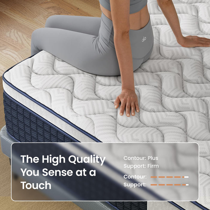 Extra Firm Twin Mattress 10 Inch Deep Sleep Hybrid Mattress Lumbar Support
