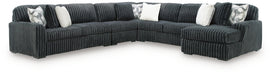 Midnight-Madness Sectional with Chaise - Gunmetal