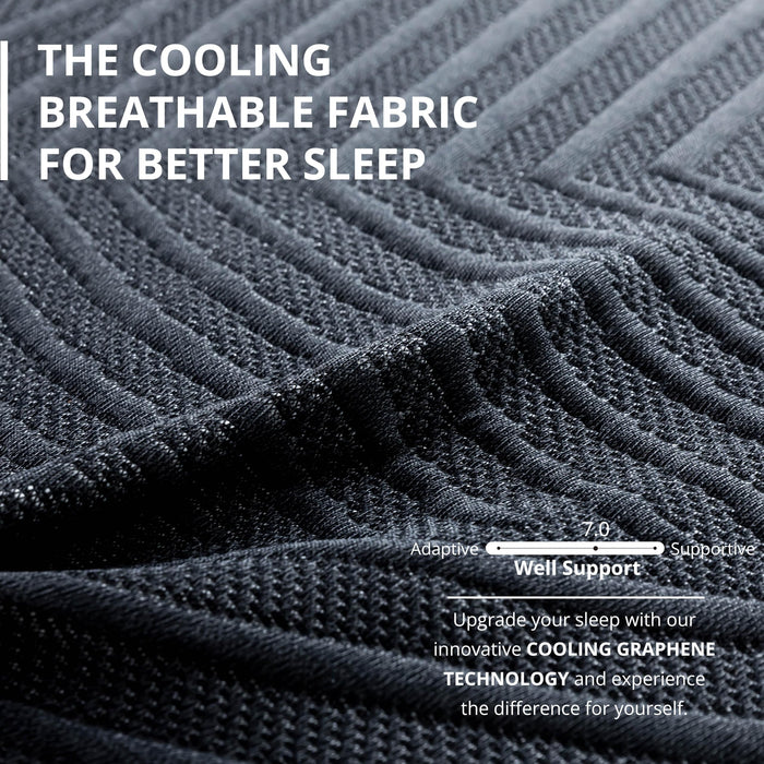 EGOHOME 14 Inch King Size Memory Foam Mattress for Back Pain, Cooling Copper Gel Bed in a Box, Foam Made in USA, CertiPUR-US Certified, Therapeutic Medium Firm, 76x80x14 Black