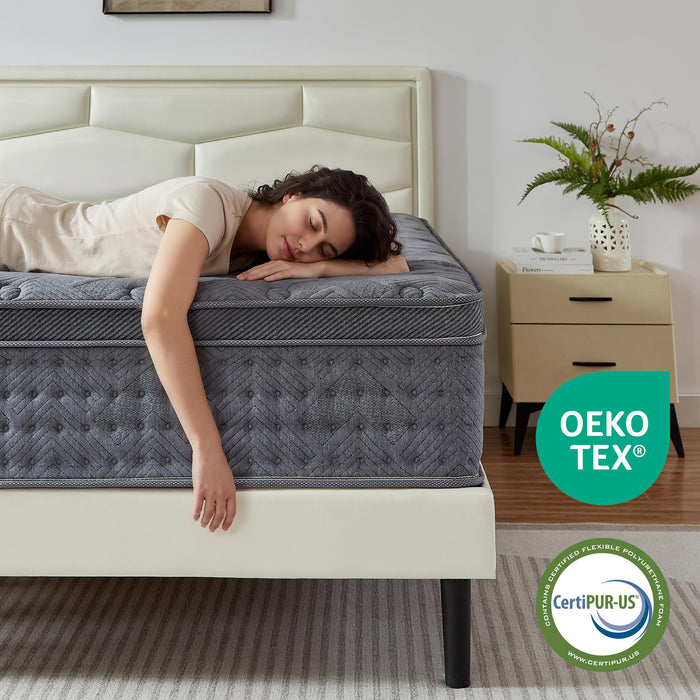 Queen Size Mattresses, 12 Inch Hybrid Queen Mattress in a Box