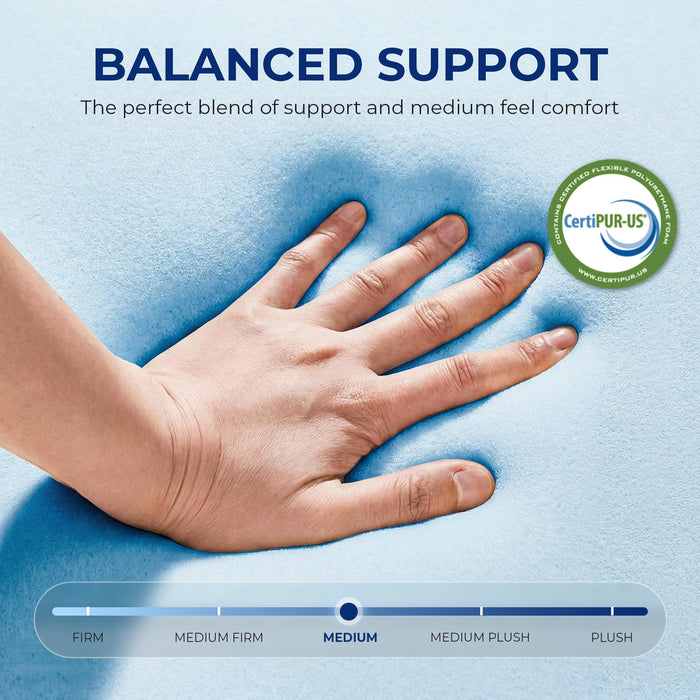 Neo Sleep 8 Inch Queen Cooling Gel Memory Foam Mattress, Medium Feel Comfort & Support with Pressure Relief, Breathable Memory Foam, CertiPUR-US Certified, Mattress in a Box (Queen, 8 in)