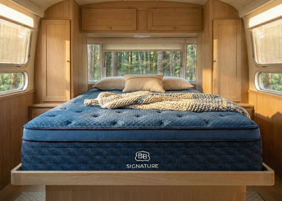 Brooklyn Bedding Signature Hybrid RV King 70"x80" 14 Inch Mattress, Medium Feel, Cloud Pillowtop Upgrade, CERTIPUR-US Certified Foam