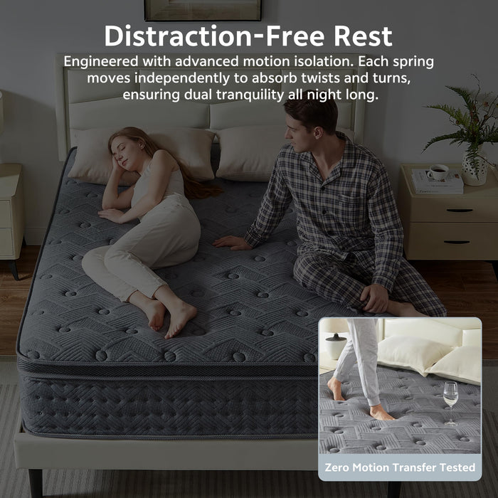 Queen Size Mattresses, 12 Inch Hybrid Queen Mattress in a Box