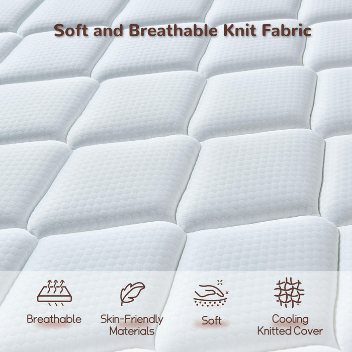 Naruchu Queen Mattress, 12 Inch Queen Size Hybrid Mattresses with Memory Foam and Individual Pocket Spring for Motion Isolation, Pressure Relief, Medium Firm Mattress in a Box, 60 * 80 * 12