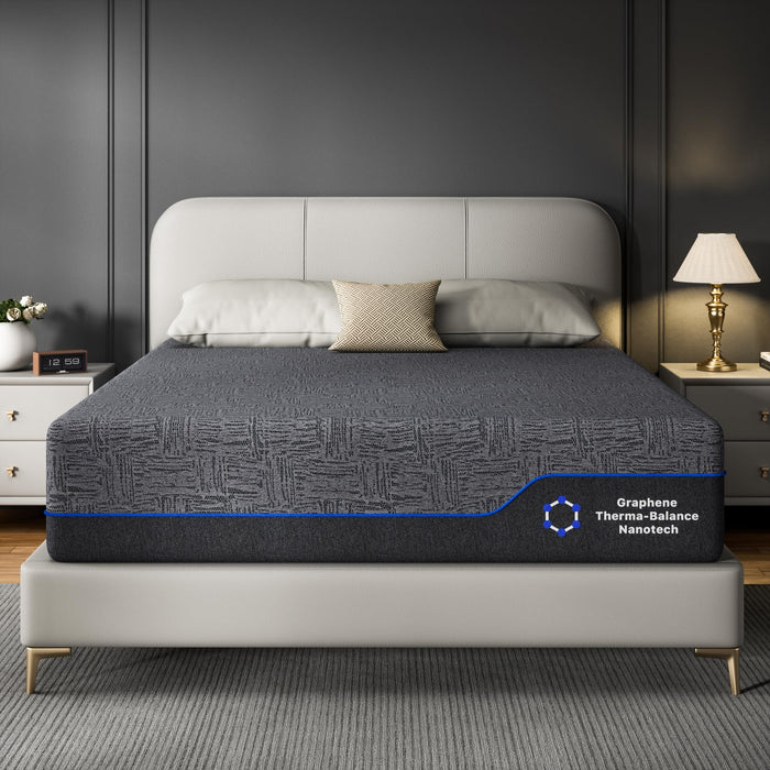 AMADA HOMEFURNISHING 12 Inch Queen Size Memory Foam Mattress, Cooling Sleep & Pressure Relief, Medium Firm Plus Feel & Fiberglass-Free, CertiPUR-US Certified Mattress Bed in a Box