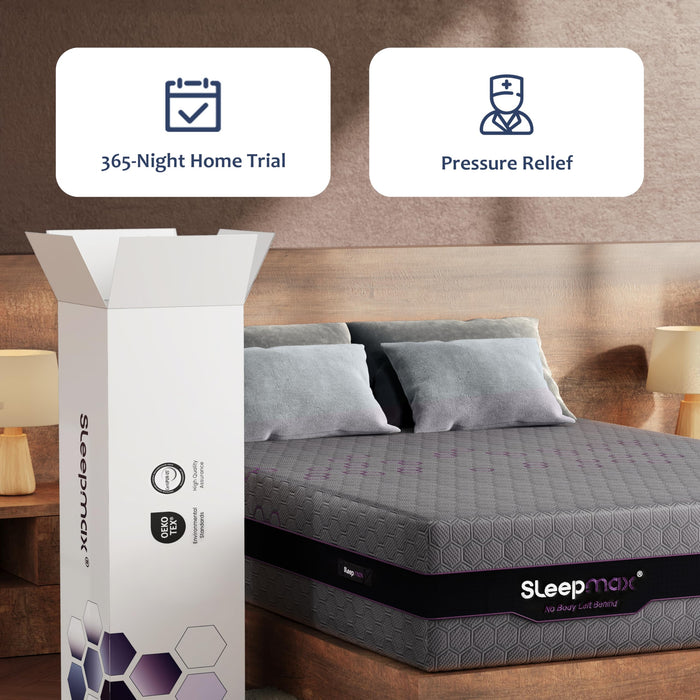 Sleepmax Ergonomic King Hybrid Mattress 14 Inch Medium – Peak Recovery Joint-Friendly Support - Pressure Relief & Spine Alignment & Advanced Cooling – Athlete-Level for All Sleepers – 365-Night Trial