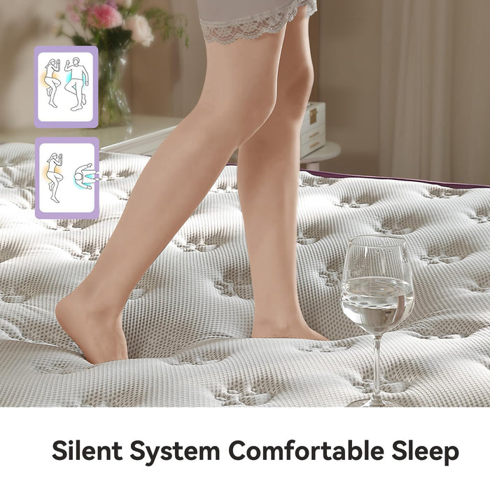 BedsPick Full Size Mattress, 12 inch Hybrid Mattress in a Box Pillow Top with Gel Memory Foam and Pocketed Coils for Lumbar Support, Spinal Pressure Relief, Medium Firm, CertiPUR-US Certified