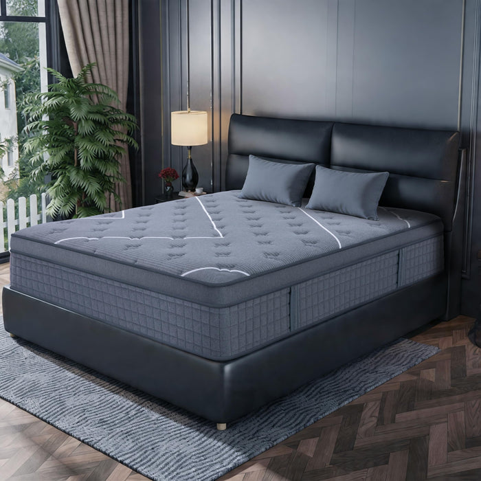 Queen Mattress, 14 Inch Queen Size Mattresses in a Box,Hotel-Level Luxury Upgraded Cooling Gel Memory Foam Upgraded Pocket Springs, Relieve Back Waist Pain, Zoned Support Medium Firm,365-Night Trial