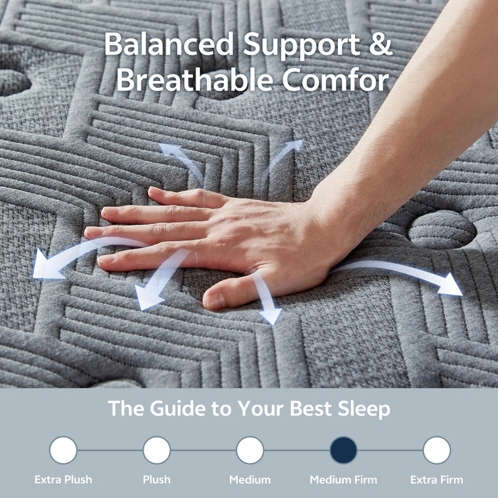 Queen Size Mattresses, 12 Inch Hybrid Queen Mattress in a Box