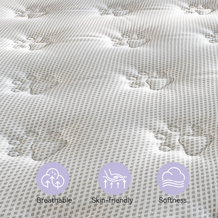 BedsPick Full Size Mattress, 12 inch Hybrid Mattress in a Box Pillow Top with Gel Memory Foam and Pocketed Coils for Lumbar Support, Spinal Pressure Relief, Medium Firm, CertiPUR-US Certified