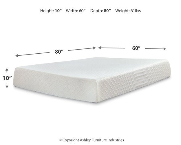 10 Inch Chime Memory Foam Mattress Set