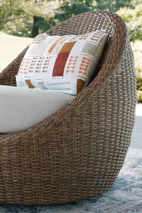 Double Point Outdoor Loveseat/2 Swivel Chairs (Set of 3)